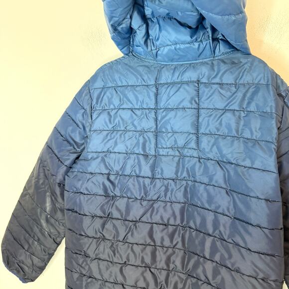 GAP Kids Boys Lightweight Puffer Jacket In Ombre Blue Size XS - Picture 7 of 10